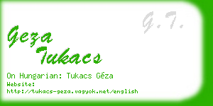 geza tukacs business card