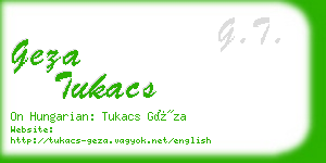 geza tukacs business card